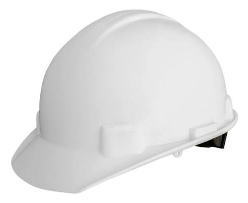 Casco de seguridad blanco con ajuste de perilla 8 puntos ZIRCWBC