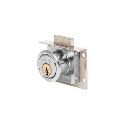 Cerradura para mueble con cilindro de 27.7 cm accion vertical cromo Hermex CM-24C / 43557