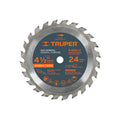 Disco para sierra circular corte madera 4-1/2" 24T Truper ST-424 / 100172