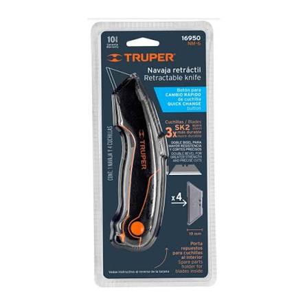 Cutter retractil 19 mm x 7" metalico Truper NM-6 / 16950