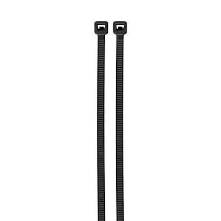 Amarra plastica 2.5 x 200 mm tension 18lb negra Volteck  (100 por paquete)