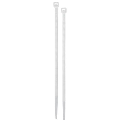 Amarra plastica 3.5 x 250 mm tension 40lb blanca Volteck  (50 por paquete)