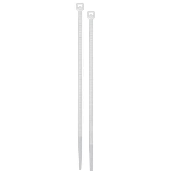 Amarra plastica 4.5 x 400 mm tension 50lb blanca Volteck  (25 por paquete)