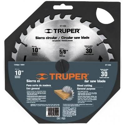 Disco para sierra circular corte madera 10" 40T Truper ST-1040 / 18305