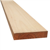 Regla de pino semiduro sin cepillo 1" x 4" (23 x 94 mm) x 3.2 metros