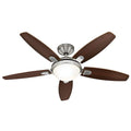 Ventilador de techo 5 aspas 52" para interior con luz niquel cepillado Classic Deluxe 21916