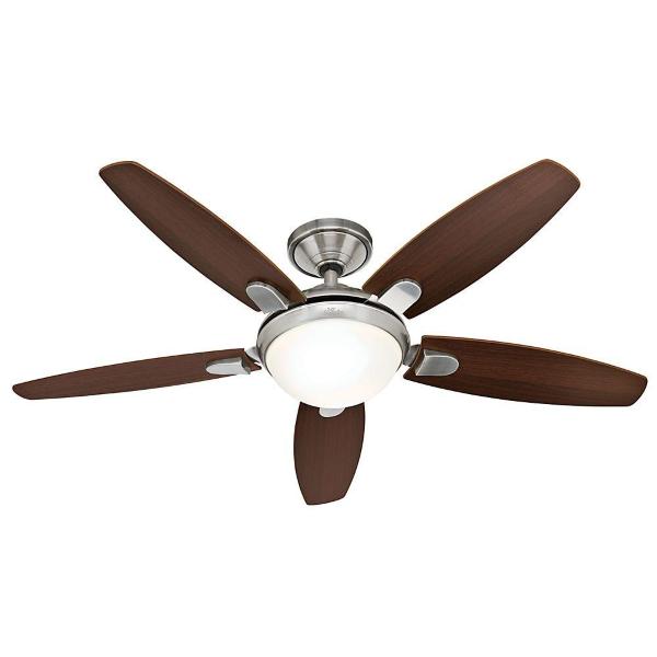 Ventilador de techo 5 aspas 52" para interior con luz niquel cepillado Classic Deluxe 21916